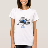 Snowmobile cartoon illustration