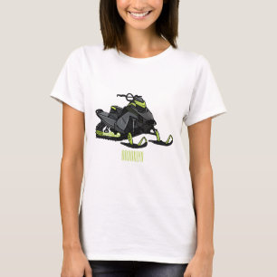 Snowmobile cartoon illustration T-Shirt