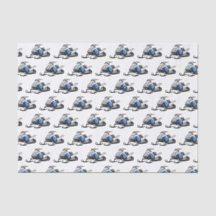 Snowmobile cartoon illustration tissue paper