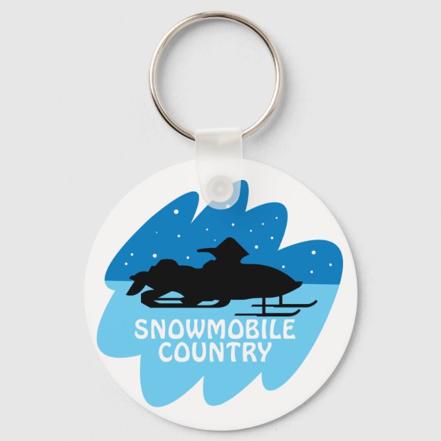 Snowmobile Country Key Ring (Front)