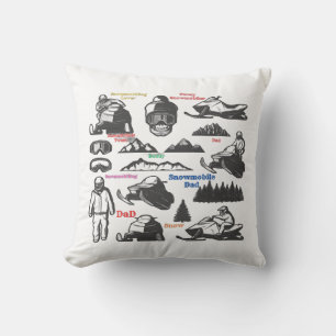 Snowmobile Dad,Snowmobile Lover Cushion