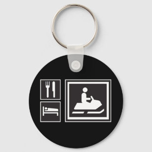 Snowmobile Fanatic - Eat, sleep, go snowmobiling! Key Ring