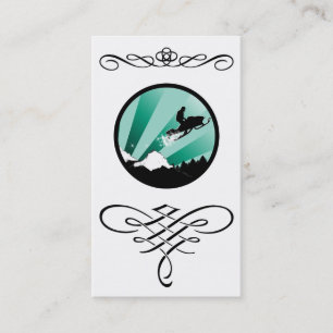 snowmobile flourish business card