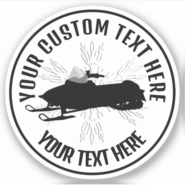 Snowmobile Icon Custom Vinyl (Front)