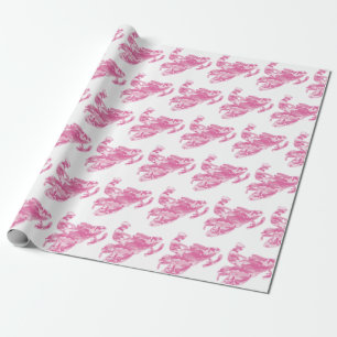 Snowmobile in Pink Camouflage Wrapping Paper