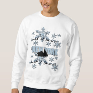 Snowmobile Let it Snow New York Raglan T-shirt Sweatshirt