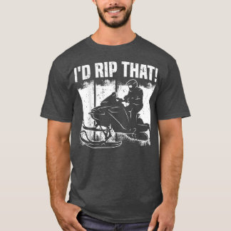 Snowmobile Motor Sled, I'd Rip That & Skimobile, S T-Shirt