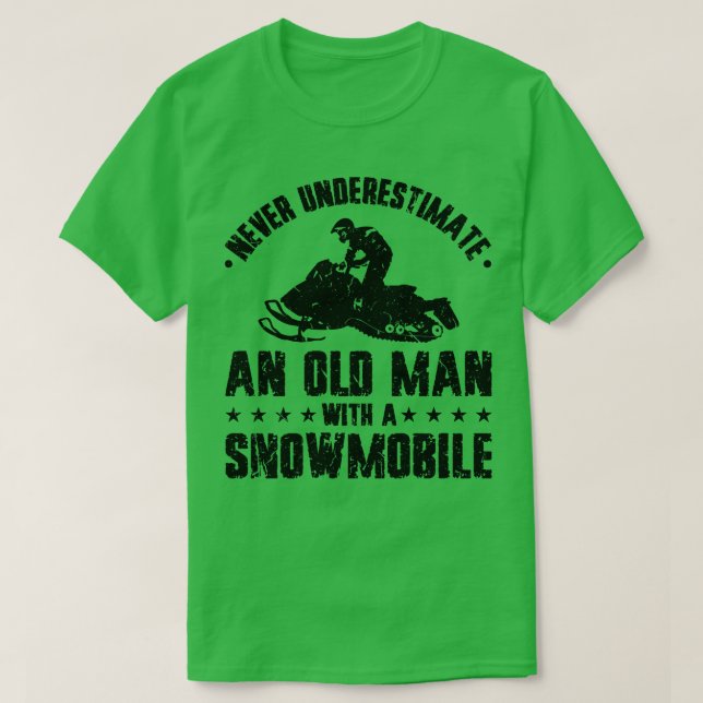 Snowmobile Motor Sled T-Shirt (Design Front)