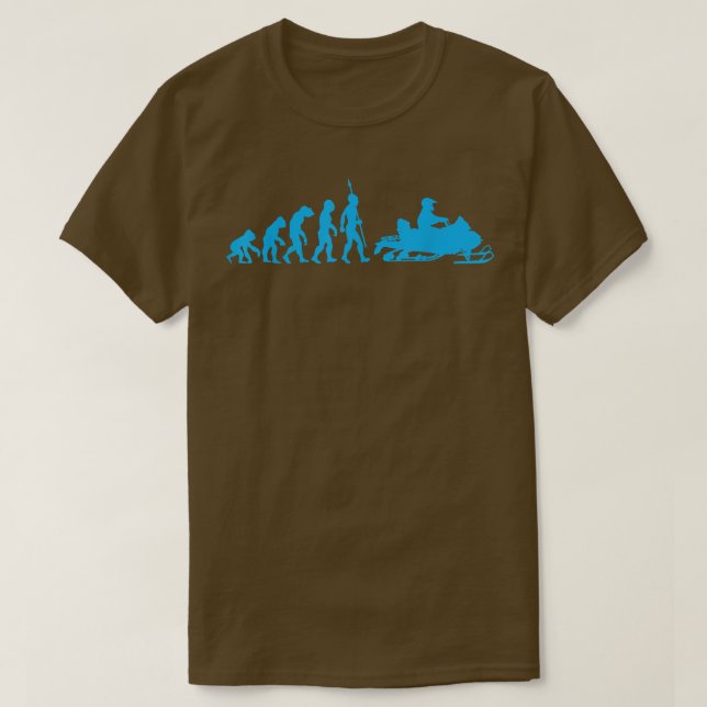 Snowmobile Motorcycle Evolution  T-Shirt (Design Front)