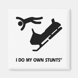 Snowmobile My Own Stunts Magnet