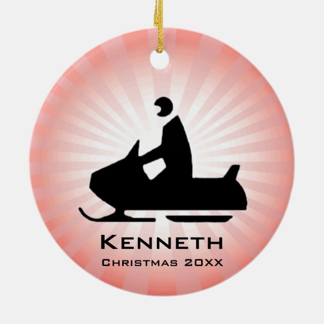 Snowmobile Ornament (Back)