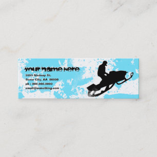 snowmobile : powder trail : mini business card