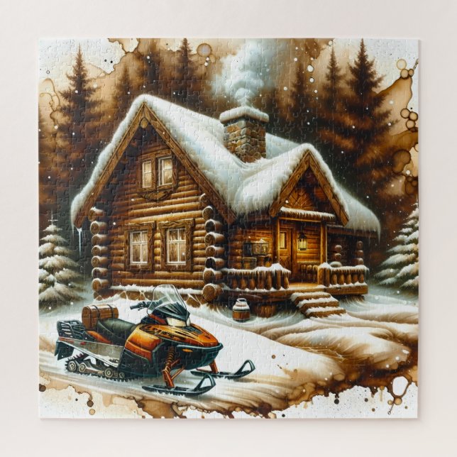 Snowmobile Puzzle (Vertical)