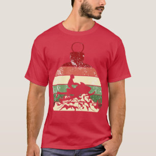 Snowmobile Retro Vintage Christmas T-Shirt