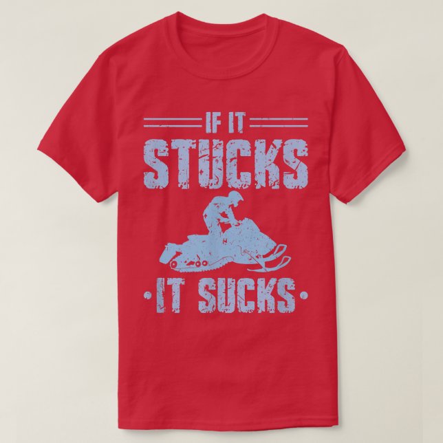 Snowmobile Riding Men Snowmobiling  T-Shirt (Design Front)