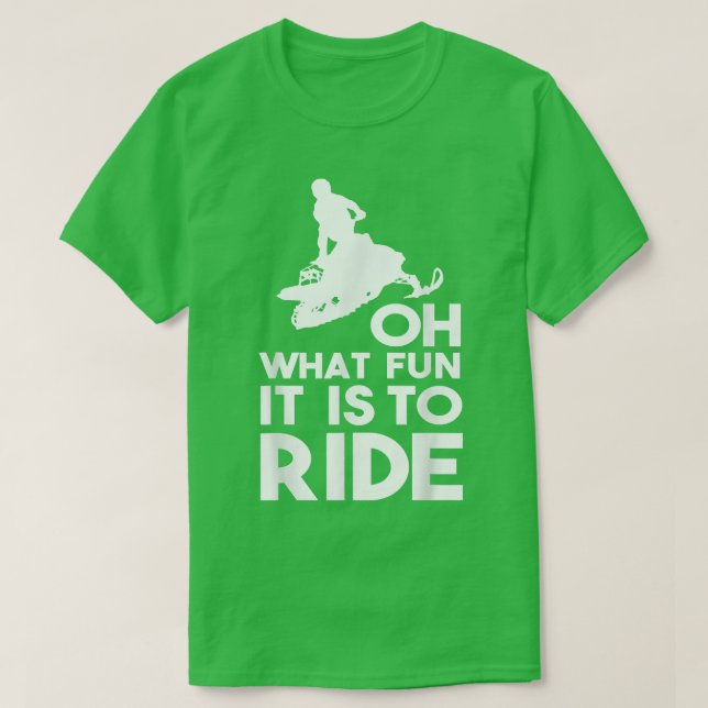 Snowmobile Riding  T-Shirt (Design Front)