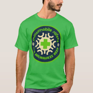 Snowmobile Safety Retro 70s Old Milwaukee T-Shirt