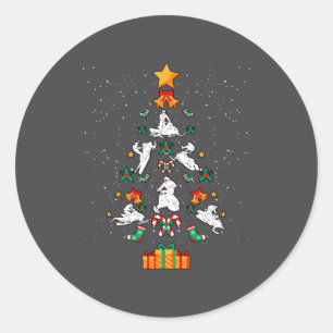 Snowmobile Snowmobiling Christmas Tree Xmas Classic Round Sticker
