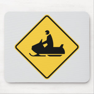 Snowmobile symbol mouse pad
