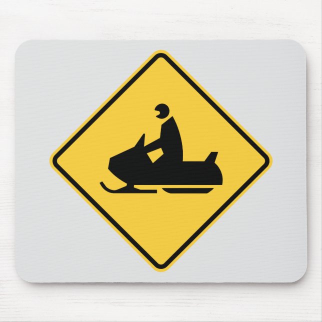 Snowmobile symbol mouse pad (Front)
