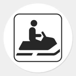 Snowmobile Symbol Sticker