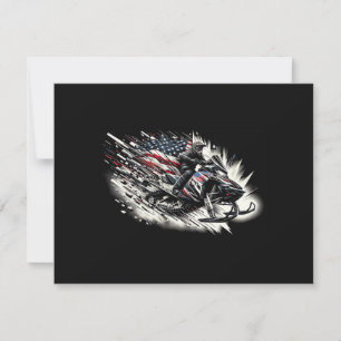 Snowmobile T Snowmobiling Freedom Flag Long Sleeve Save The Date