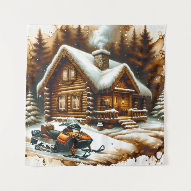 Snowmobile Tapestry (Front)