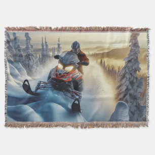 Snowmobile Throw Blanket
