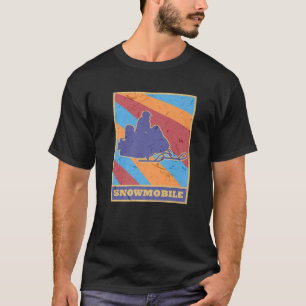 Snowmobile Vintage Retro Colors Ski Skimobile Race T-Shirt