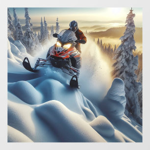 Snowmobile Window Cling