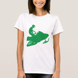 Snowmobiler/Green Sled T-Shirt