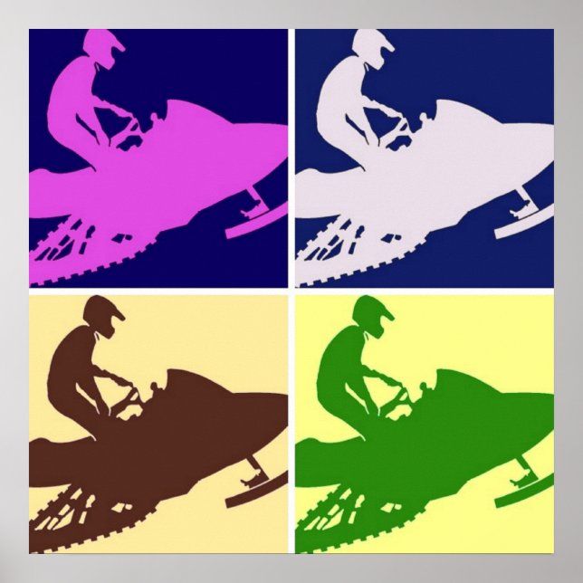 Snowmobiler/Pop Art Poster (Front)