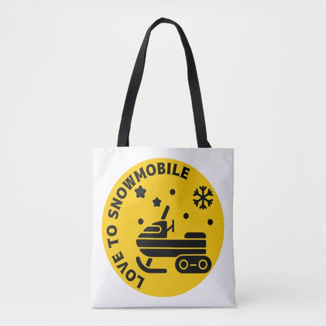 Snowmobiling 50  tote bag (Front)