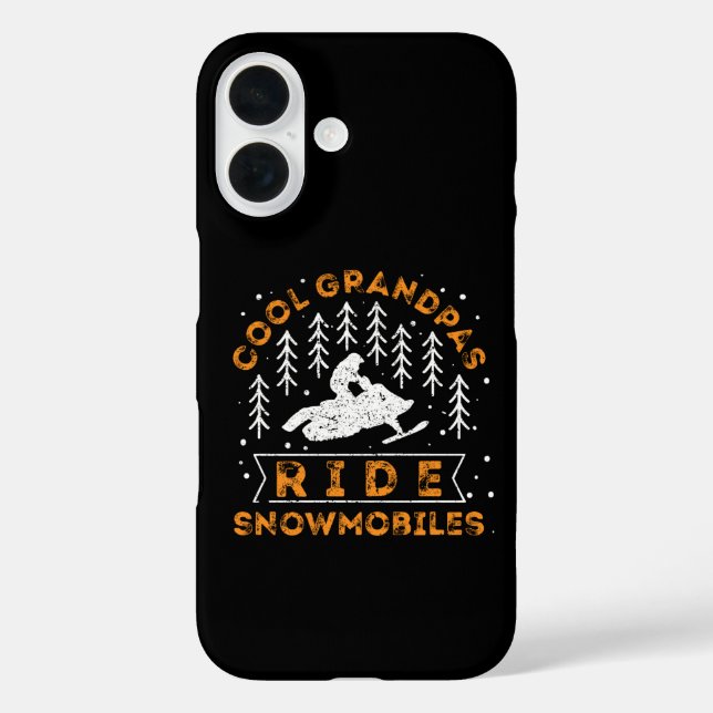 Snowmobiling - Cool Grandpas Ride Snowmobiles Case-Mate iPhone Case (Back)