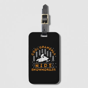Snowmobiling - Cool Grandpas Ride Snowmobiles Luggage Tag