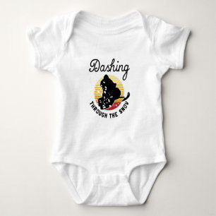 Snowmobiling - Dashing Through The Snow Baby Bodysuit