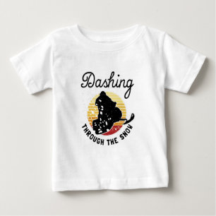 Snowmobiling - Dashing Through The Snow Baby T-Shirt