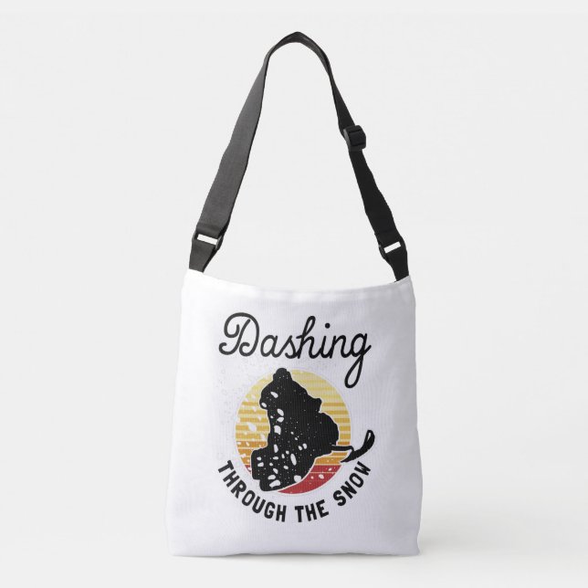 Snowmobiling - Dashing Through The Snow Crossbody Bag (Front)