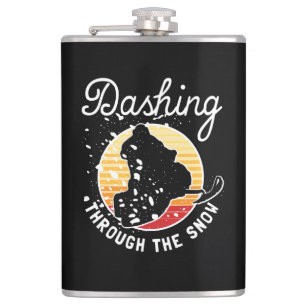 Snowmobiling - Dashing Through The Snow Hip Flask