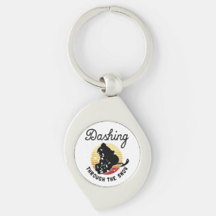 Snowmobiling - Dashing Through The Snow Key Ring