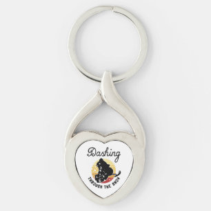 Snowmobiling - Dashing Through The Snow Key Ring