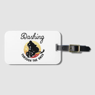 Snowmobiling - Dashing Through The Snow Luggage Tag