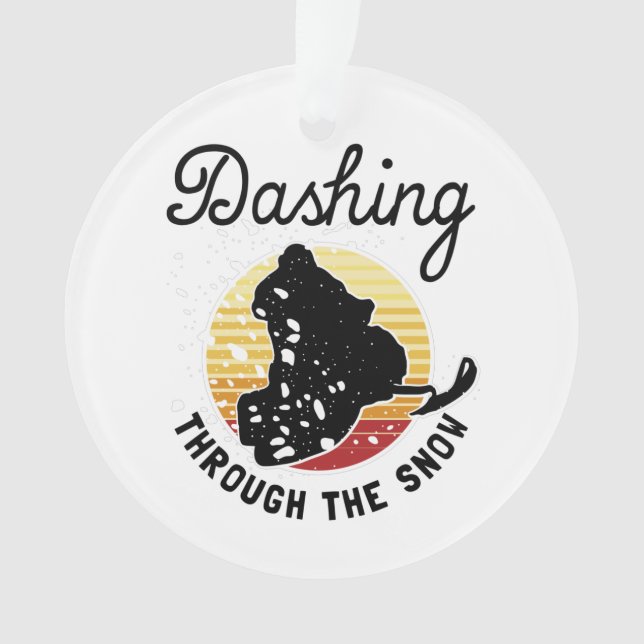 Snowmobiling - Dashing Through The Snow Ornament (Front)