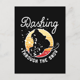 Snowmobiling - Dashing Through The Snow Postcard