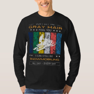 Snowmobiling Enthusiast Tee - Grey Hair, Trailblaz