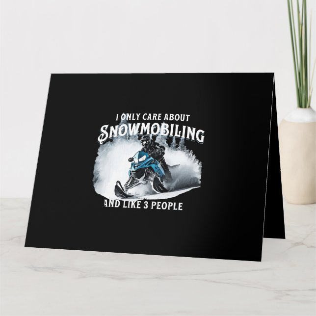 Snowmobiling Funny Snowmobile  Card (Front)