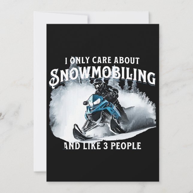 Snowmobiling Funny Snowmobile  Invitation (Front)