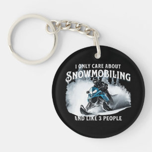 Snowmobiling Funny Snowmobile Key Ring