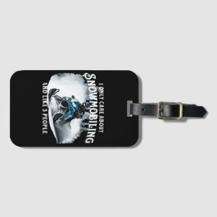 Snowmobiling Funny Snowmobile Luggage Tag