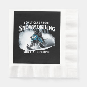 Snowmobiling Funny Snowmobile Napkin